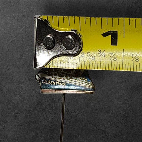 Vintage Queen Mary Enamel Stick Pin Haunted Ocean Liner Souvenir 1950s–70s Boat - Picture 5 of 5